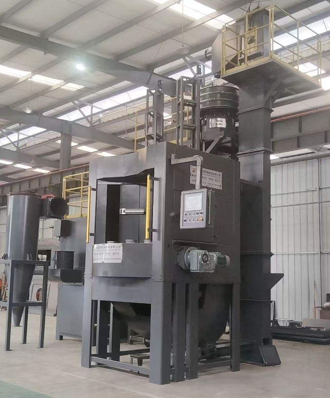 中卫转盘式喷砂机 提升圆形工件处理效率